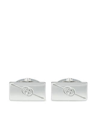 gucci interlocking g sterling silver cufflinks|farfetch Gucci cufflinks.